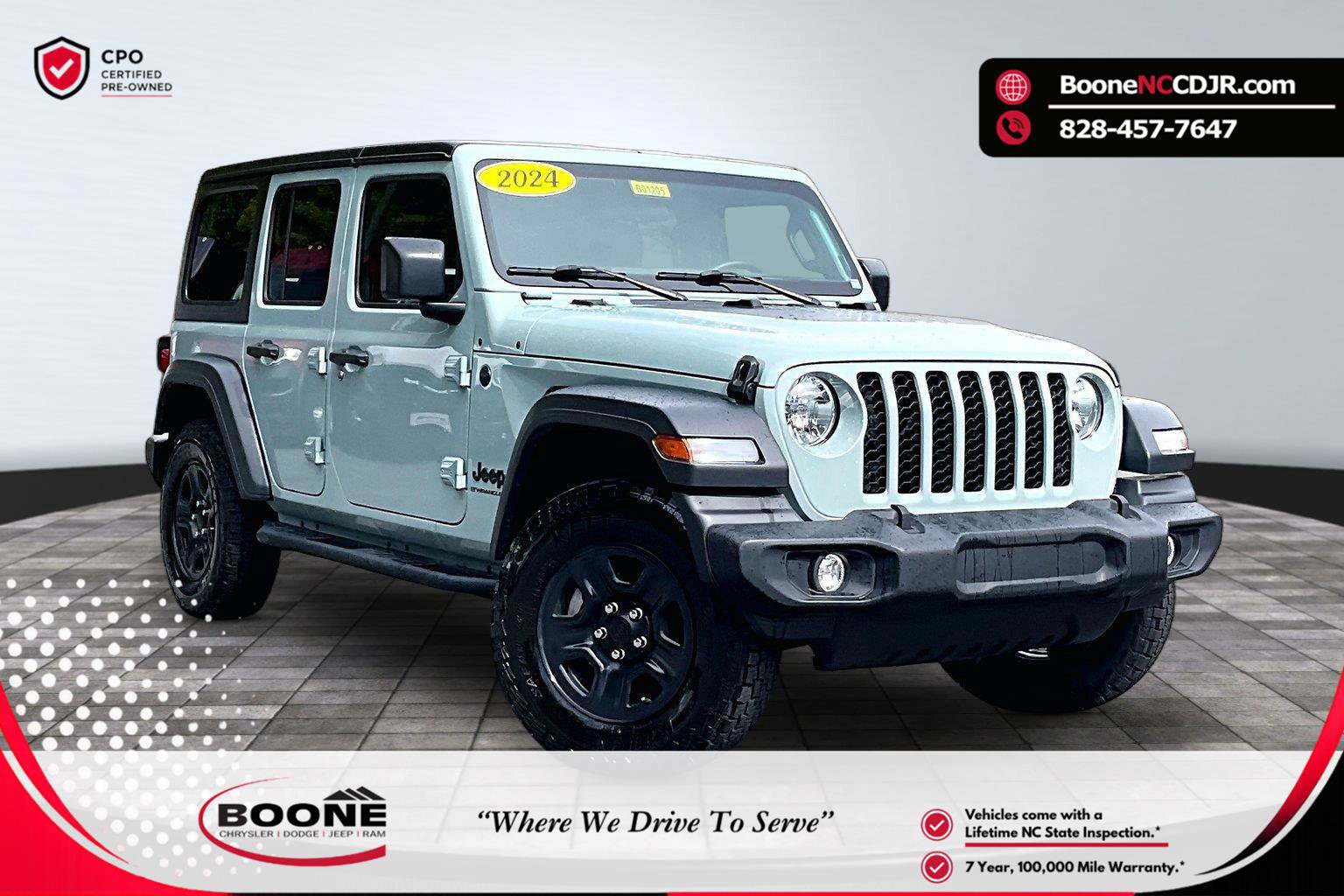 Certified 2024 Jeep Wrangler Unlimited Sport AWD/4WD image 1