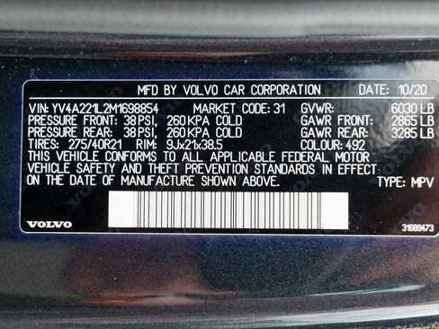 Used 2021 Volvo XC90 T6 Inscription w/ Climate Package AWD/4WD image 62