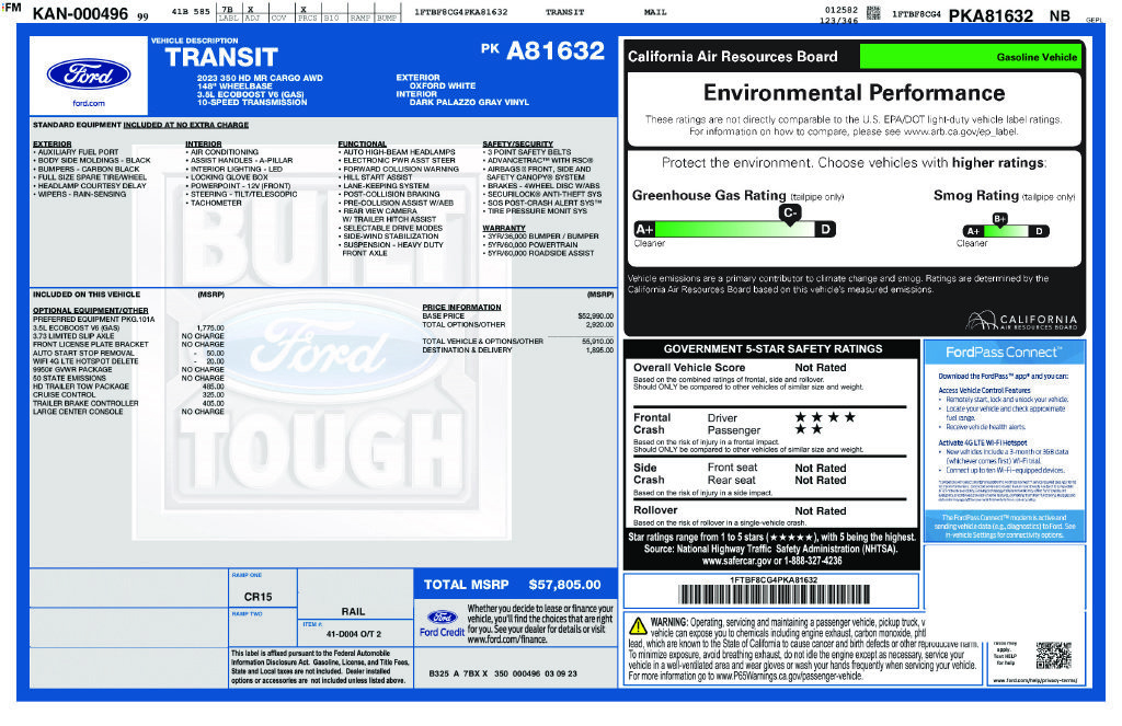 Used 2023 Ford Transit 350 148 Medium Roof AWD image 37