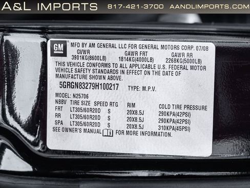 Used 2009 HUMMER H2 Luxury AWD/4WD image 62