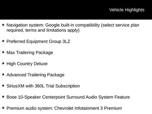 New 2026 Chevrolet Tahoe High Country AWD/4WD image 3