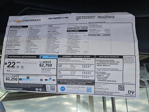 New 2026 Chevrolet Traverse LT image 18