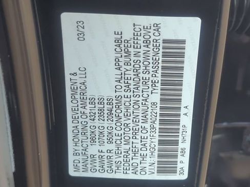 Used 2023 Honda Accord EX image 29