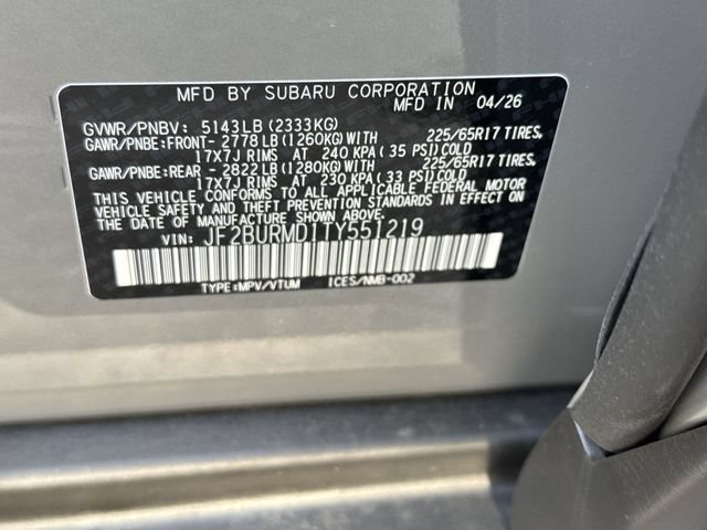 New 2026 Subaru Outback Wilderness AWD/4WD image 28