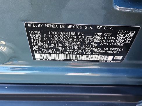 Certified 2024 Honda HR-V Sport image 12