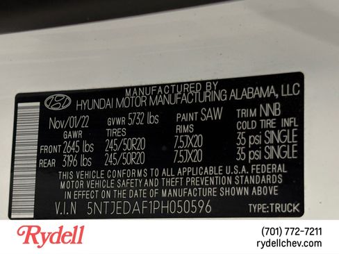 Used 2023 Hyundai Santa Cruz Limited AWD/4WD image 22