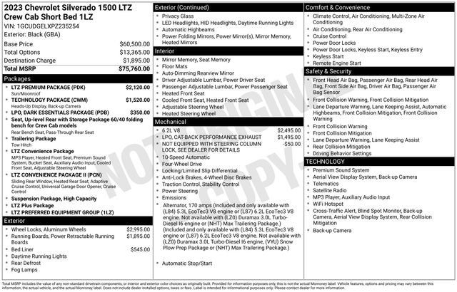 Used 2023 Chevrolet Silverado 1500 LTZ w/ LTZ Premium Package AWD/4WD image 17