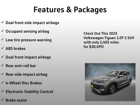 Used 2025 Volkswagen Tiguan S AWD/4WD image 8
