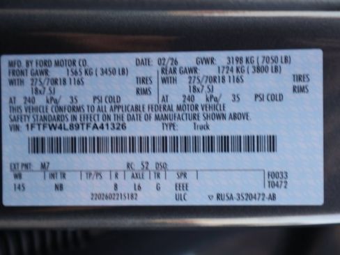 Used 2026 Ford F150 Tremor w/ Equipment Group 402B AWD/4WD image 39