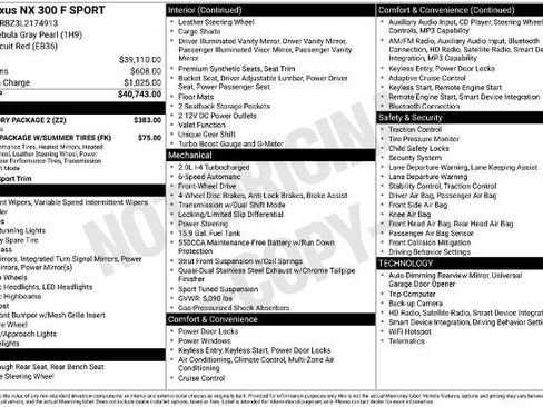 Used 2020 Lexus NX 300 F Sport w/ Accessory Package 2 FWD image 5
