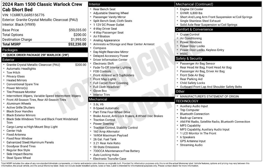 Used 2024 RAM 1500 Warlock AWD/4WD image 14