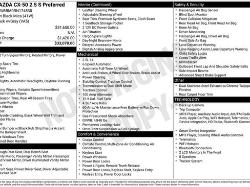 Used 2024 MAZDA CX-50 AWD 2.5 S w/ Preferred Package image 30