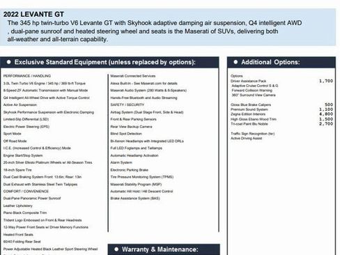 Certified 2022 Maserati Levante GT image 2