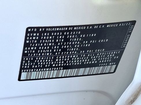 Certified 2022 Volkswagen Tiguan SE image 30