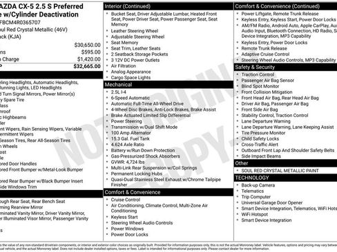 Used 2024 MAZDA CX-5 AWD 2.5 S w/ Preferred Package image 54