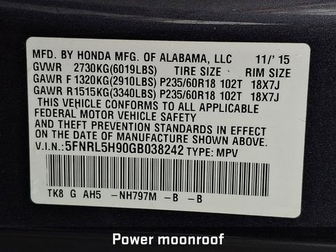 Used 2016 Honda Odyssey Touring Elite image 21