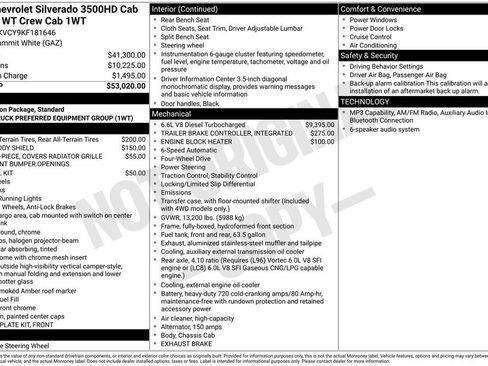 Used 2019 Chevrolet Silverado 3500 W/T AWD/4WD image 4