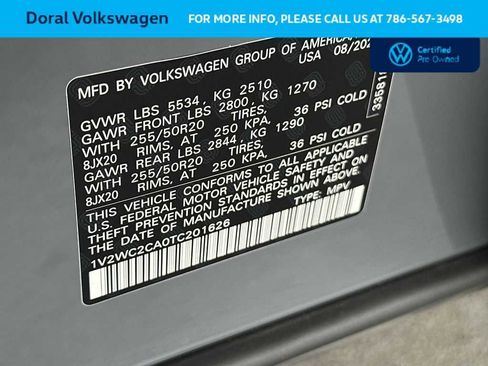 Used 2026 Volkswagen Atlas Cross Sport SE w/ Black Wheel Package FWD image 29