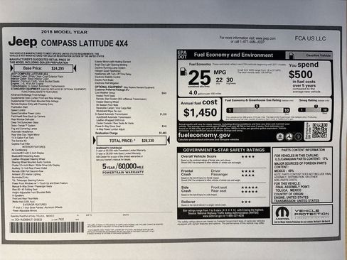 Used 2018 Jeep Compass Latitude w/ Cold Weather Group image 55