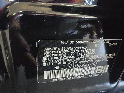 Used 2018 Subaru WRX Base 4DR SEDAN AWD image 31