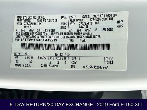 Used 2019 Ford F150 XLT w/ Equipment Group 301A Mid image 33