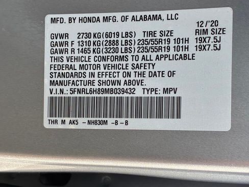 Used 2021 Honda Odyssey Touring image 35
