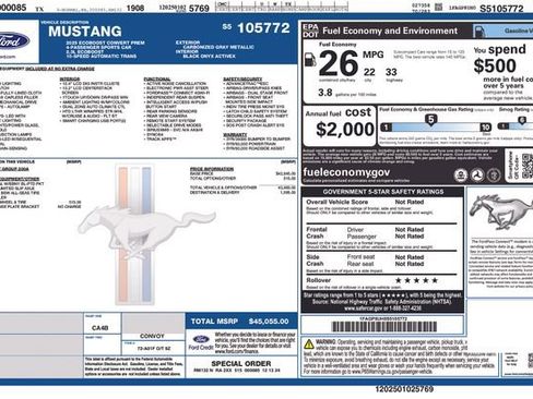 Certified 2025 Ford Mustang Premium RWD image 27