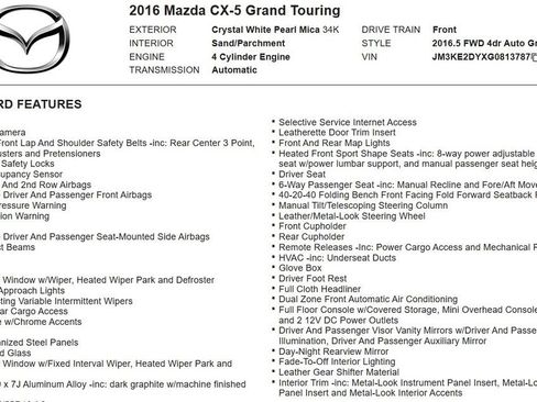 Used 2016 MAZDA CX-5 Grand Touring image 19