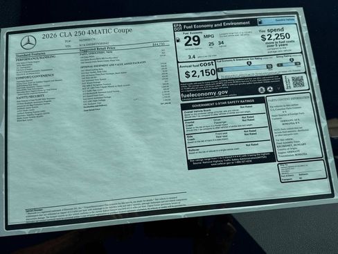 New 2026 Mercedes-Benz CLA 250 CLA 250 image 8