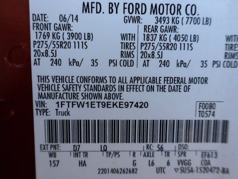 Used 2014 Ford F150 Lariat w/ Equipment Group 502A Luxury AWD/4WD image 46