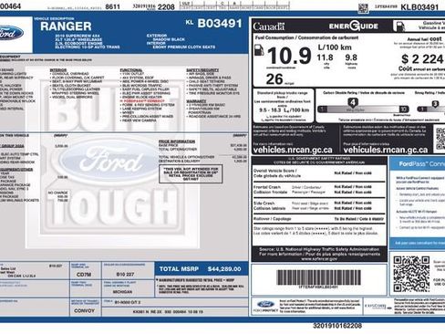 Used 2019 Ford Ranger XLT w/ Equipment Group 302A Luxury image 6