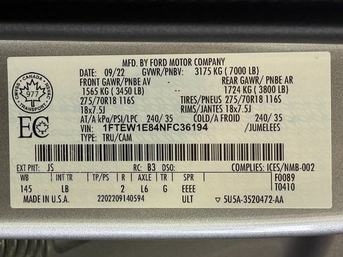 Used 2022 Ford F150 Tremor w/ Equipment Group 401A Mid image 41