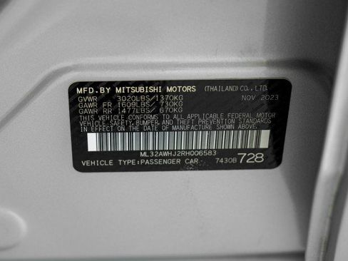Used 2024 Mitsubishi Mirage BLACK EDITION AUTOMATIC REAR C image 57