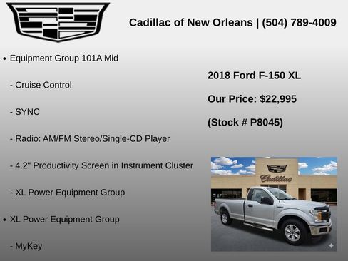 Used 2018 Ford F150 XL w/ Equipment Group 101A Mid RWD image 7