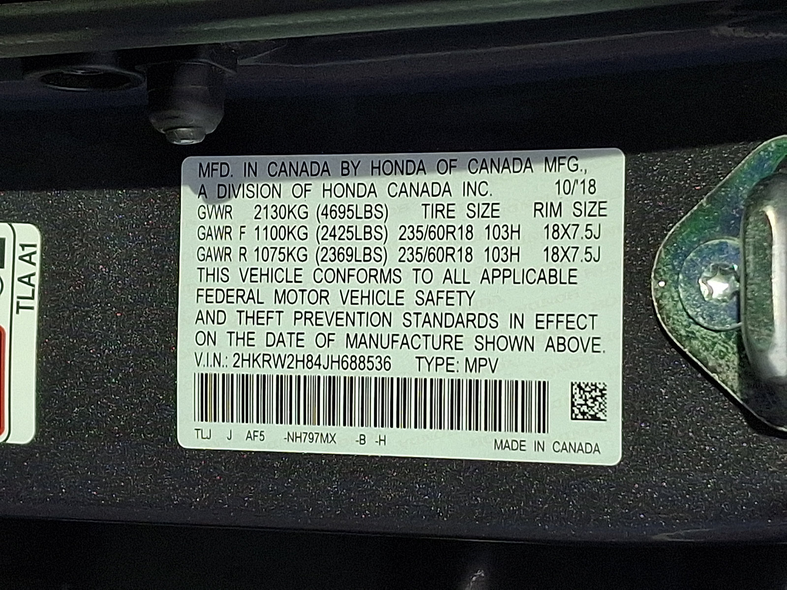 Certified 2018 Honda CR-V EX-L image 28