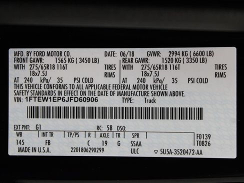 Used 2018 Ford F150 XLT w/ Equipment Group 302A Luxury AWD/4WD image 65