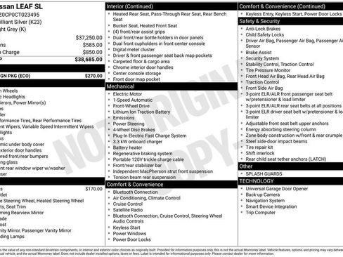 Used 2012 Nissan Leaf SL w/ Eco Design Pkg image 18