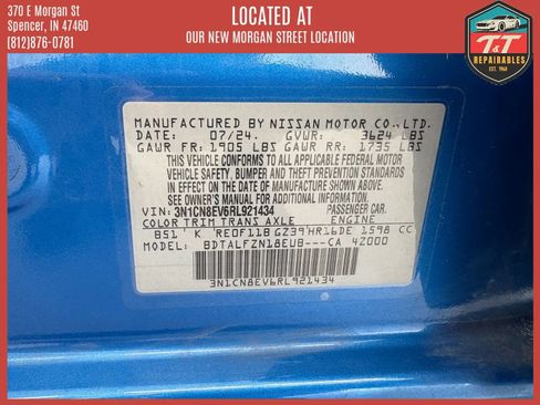 Used 2024 Nissan Versa SV w/ Trunk Package FWD image 72