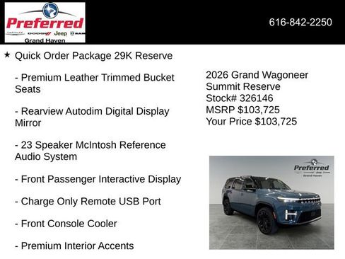 New 2026 Jeep Grand Wagoneer Summit AWD/4WD image 12