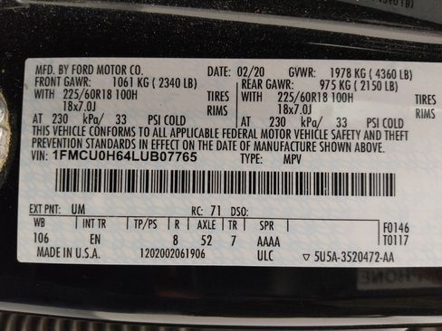 Used 2020 Ford Escape SEL FWD image 33