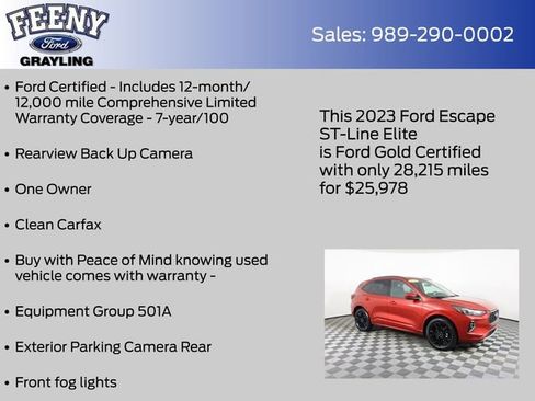 Certified 2023 Ford Escape ST-Line Elite image 5
