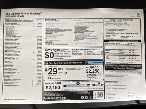 New 2026 BMW X3 xDrive30 w/ Premium Package image 38