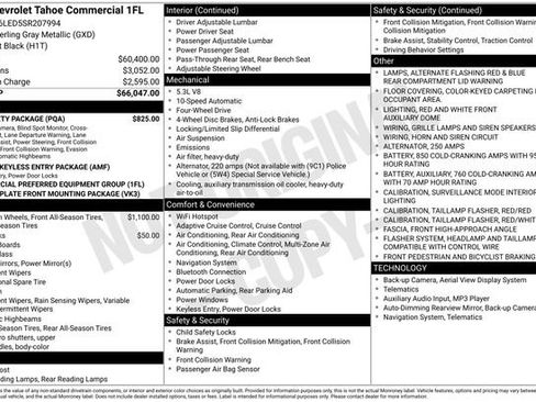 New 2025 Chevrolet Tahoe 4WD w/ 1FL Safety Package image 3