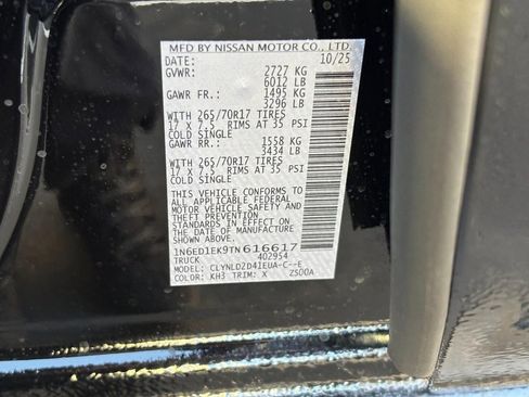 New 2026 Nissan Frontier PRO-4X w/ Pro-4x Convenience Package image 20