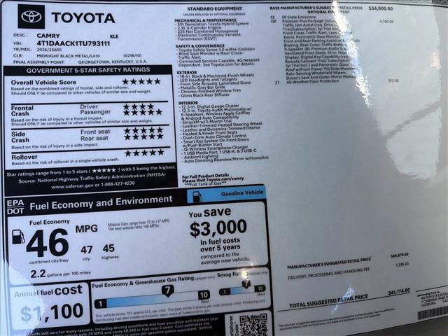 New 2026 Toyota Camry XLE w/ Premium Plus Package FWD image 25