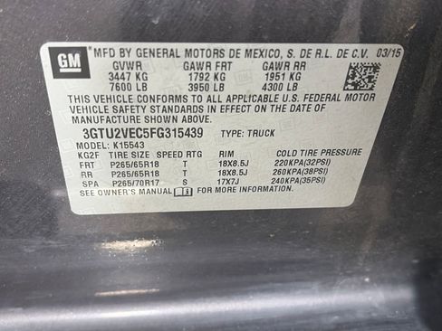 Used 2015 GMC Sierra 1500 SLT w/ Max Trailering Package image 8