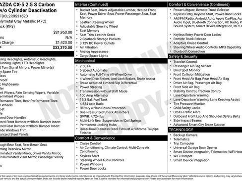 Used 2024 MAZDA CX-5 Carbon Edition image 62