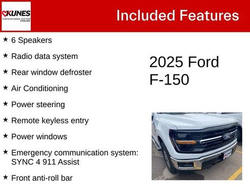 Used 2025 Ford F150 XLT w/ Equipment Group 302A MID AWD/4WD image 5