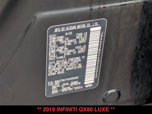Used 2019 INFINITI QX80 Luxe w/ Proassist Package image 32