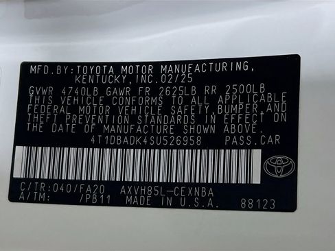 Certified 2025 Toyota Camry LE AWD/4WD image 29